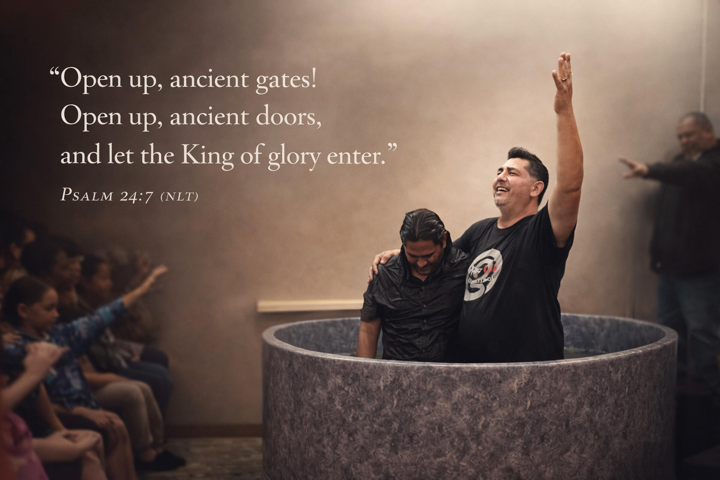 Baptism at Open Gate Church in Bakersfield, California